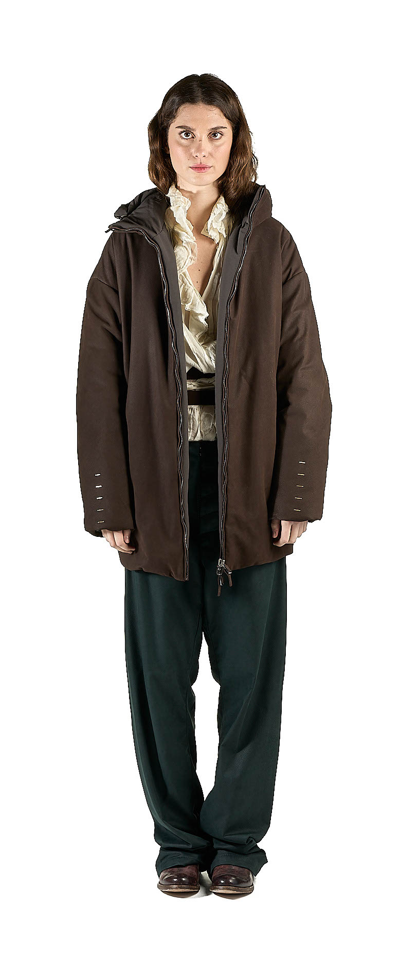 DANIELE BASTA LEATHER AND SILVER JACKET